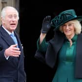 King Charles III and Queen Camilla attend the Easter Mattins Service at Windsor Castle. (Photo by Chris Jackson/Getty Images)