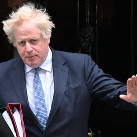 Prime Minister Boris Johnson departs 10 Downing Street for his first Prime Minister's Questions since the Sue Gray Report into "Partygate" has been made public. Photo: Leon Neal/Getty Images.