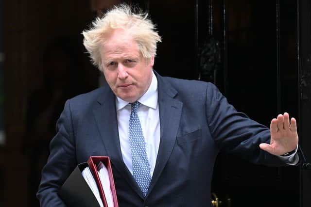 Prime Minister Boris Johnson departs 10 Downing Street for his first Prime Minister's Questions since the Sue Gray Report into "Partygate" has been made public. Photo: Leon Neal/Getty Images.