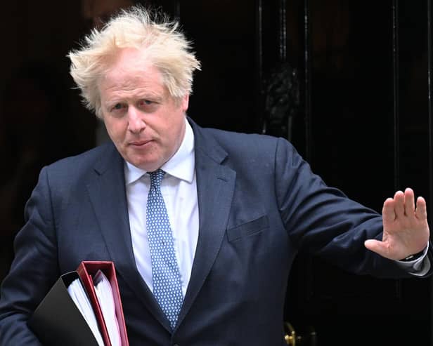 Prime Minister Boris Johnson departs 10 Downing Street for his first Prime Minister's Questions since the Sue Gray Report into "Partygate" has been made public. Photo: Leon Neal/Getty Images.