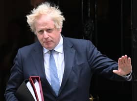Prime Minister Boris Johnson departs 10 Downing Street for his first Prime Minister's Questions since the Sue Gray Report into "Partygate" has been made public. Photo: Leon Neal/Getty Images.