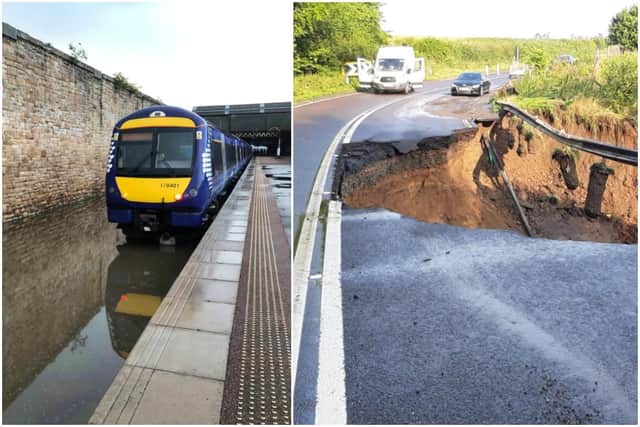 There are significant delays for some motorists and rail passengers across Scotland today while officials deal with the aftermath of heavy rain, flooding, and landslides earlier this week.