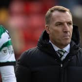 Celtic manager Brendan Rodgers at full-time following the 1-1 draw in Aberdeen. (Photo by Craig Foy / SNS Group)