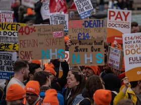 Scotland's junior doctors have threatened strike action similar to that seen south of the border unless its pay restoration demands are met. Picture: Carl Court/Getty Images