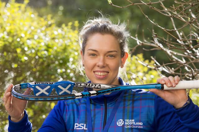 Team Scotland's Lisa Aitken has pulled out of the squash singles at Birmingham 2022 in order to focus her medal hopes on the doubles. Pic: Jeff Holmes/PA Wire.