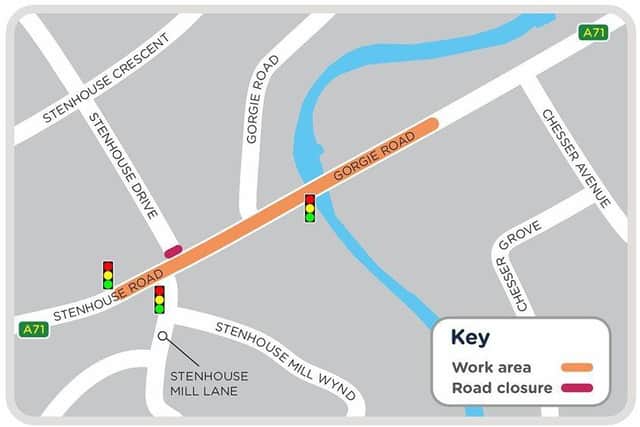 Map: Roadworks.