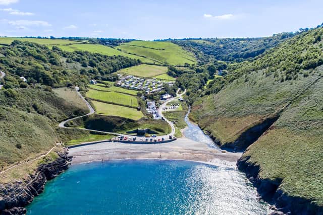 Cwmtydu Beach on the Cardigan coast, Wales.