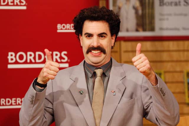 Gogic loves Sacha Baron Cohen's comedy creation Borat: "As a kid I learned all the lines."
