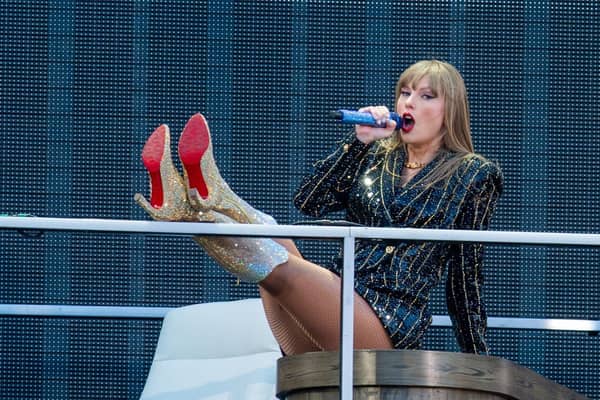 Taylor Swift during her Edinburgh Eras Tour show at Murrayfield. 