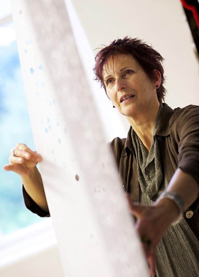 Liz Douglas working with laser paper (Picture: Tony Marsh Photography)