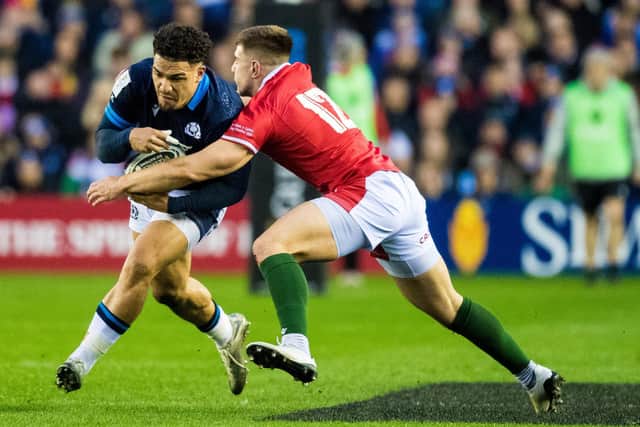 Sione Tuipulotu in action for Scotland against Wales during Saturday's win at Murrayfield. (Photo by Ross Parker / SNS Group)
