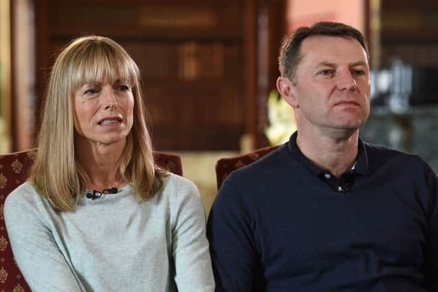 File photo dated 30/4/2107 of Madeleine McCann's parents, Kate and Gerry McCann, who have lost the latest stage of their legal battle over comments made by retired Portuguese detective Goncalo Amaral. Lawyers for the couple had argued that Portuguese authorities had breached their right to a private and family life in the way the courts there dealt with their libel claims against Mr Amaral. Issue date: Tuesday September 20, 2022.