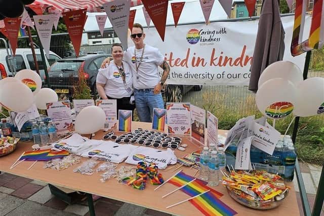 Finley Milner, HC-One Scotland's Area Director, at last year's Glasgow Pride