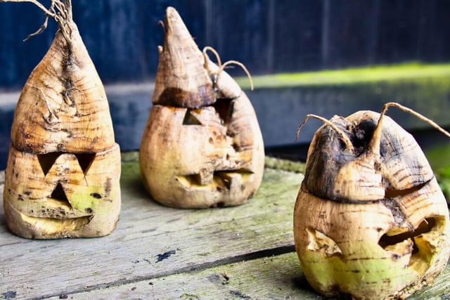 If you have a handful of wee turnips rather than a big one then worry not, with a bit of carving effort your mini hoard of ominous turnips can look far more chilling than one turnip sitting on its own.