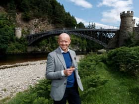 Spirit of Speyside Whisky Festival's chairman, George McNeil pictured at Craigellachie Bridge, Craigellachie.