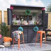 A Forest Wooden Garden bar … converting an outside space into a home bar could be cheaper than making other structural changes to your home
Image: Forestgarden.co.uk