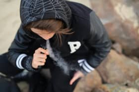 A child vaping. The Scottish Government wants to crack down on access to disposable vapes