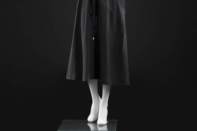 A suede dress by the British fashion designer Jean Muir will be going on display as part of the National Museum of Scotland exhibition Beyond the Little Black Dress.
