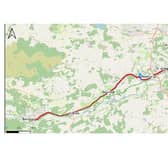 The A93 study corridor map