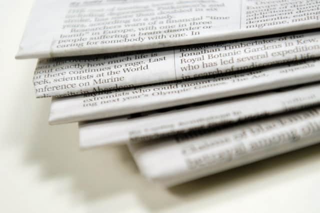 A stack of newspapers. Picture: Lewis Stickley/PA Wire