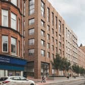 A computer-generated image of how the new development of 329 flats in the Shawlands area of Glasgow should look when completed.