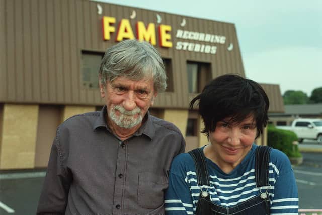 Sharleen Spiteri of Texas with Spooner Oldham at the Fame Studios in Alabama.