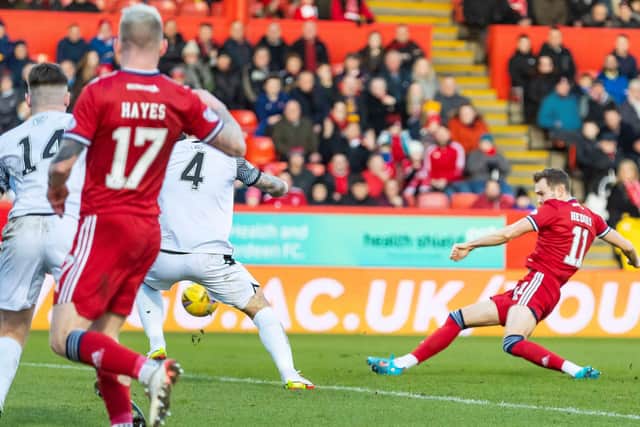 Ryan Hedges scored for Aberdeen at the weekend.