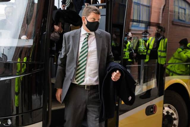 New Celtic chief executive Dominic McKay arriving at Ibrox for the Scottish Cup tie against Rangers. (Photo by Craig Williamson / SNS Group)