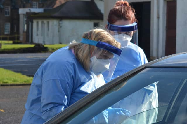 Coronavirus drive thru testing centre, NHS Fife