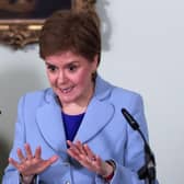 A passionate Nicola Sturgeon talks Indyref2 at a news conference yesterday (Picture: RussellCheyne/Getty Images)