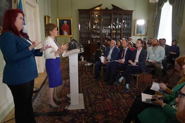 Nicola Sturgeon launches a new paper on Scottish independence at Bute House on Thursday (Picture: Andrew Milligan/pool/Getty Images)