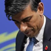 Rishi Sunak arrives for a speech at the COP26