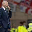 Scotland manager Steve Clarke looks on during the 3-1 defeat by England.