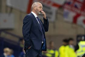 Scotland manager Steve Clarke looks on during the 3-1 defeat by England.