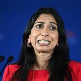 Suella Braverman speaks during the National Conservatism Conference at The Emmanuel Centre (Getty Images/Leon Neal)