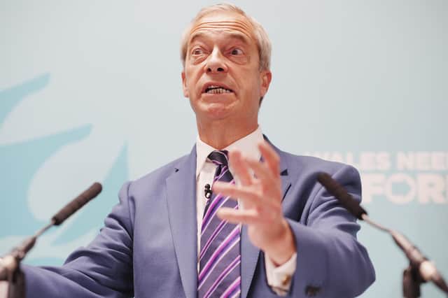 Reform UK leader Nigel Farage during a press conference. PIC: Ben Birchall/PA Wire