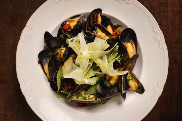 Callum's mussel dish Pic: Rebecca Hope