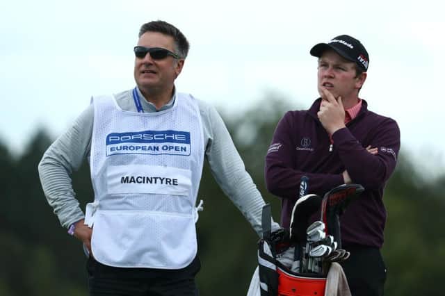 David Burns stepped in to caddie for Bob MacIntyre in the 2019 Porsche European Open in Hamburg when they worked together. Picture: Matthew Lewis/Getty Images.