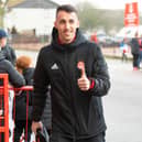 Aberdeen's Bojan Miovski netted in North Macedonia's win over Faroe Islands.  (Photo by Paul Devlin / SNS Group)