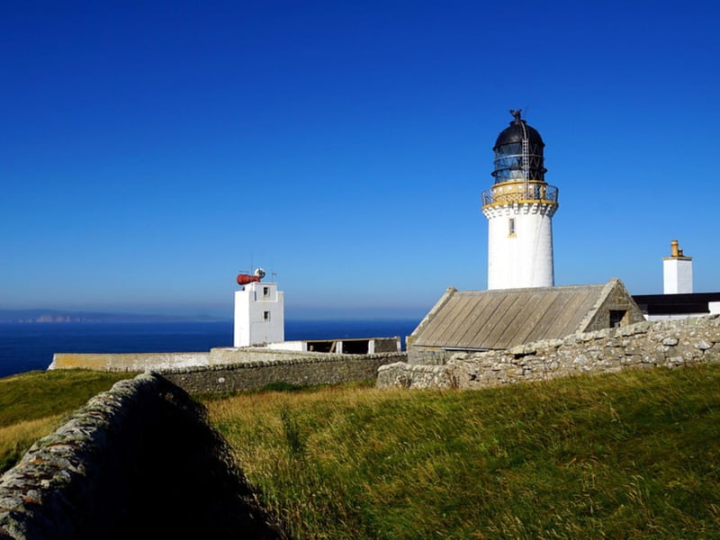 The Dunnet Head Lighthouse is situated on the most northerly point of the Scottish mainland by the local town Thurso.