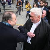 Former first minister Alex Salmond bumps elbow with Gordon Jackson KC as he departs Edinburgh High Court in March 2020. Picture: Jeff J Mitchell/Getty Images