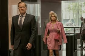 Jeff Daniels as Charlie Croker and Sarah Jones as Serena Croker in A Man in Full. Picture: Netflix/Mark Hill