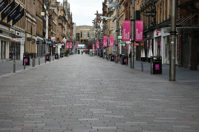 Buchanan Street in Glasgow is likely to come under downward rental pressure, says Wilkie. Picture: John Devlin.