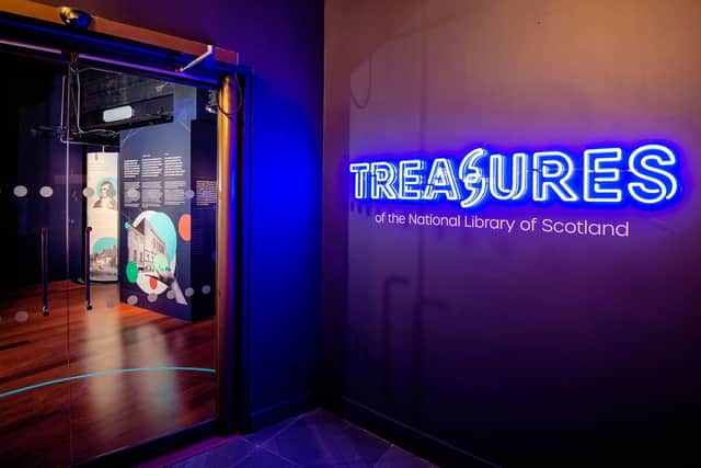 The new Treasures gallery opens at the National Library of Scotland on Friday.