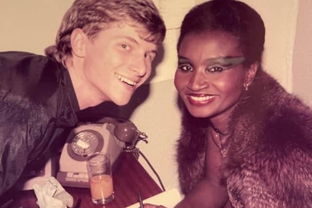 Bennetts became famed for its personal appearances from stars. Pictured here are Viola Wills, singer of massive gay anthem Gonna Get Along Without Ya Now and 'Gary Gay Scotland'. PIC: Colin Barr.