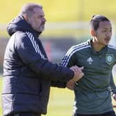 Celtic manager Ange Postecoglou has revealed Yosuke Ideguchi will be one of the player's given an "opportunity" in the injury absence of Callum McGregor. (Photo by Alan Harvey / SNS Group)