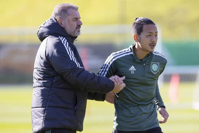 Celtic manager Ange Postecoglou has revealed Yosuke Ideguchi will be one of the player's given an "opportunity" in the injury absence of Callum McGregor. (Photo by Alan Harvey / SNS Group)