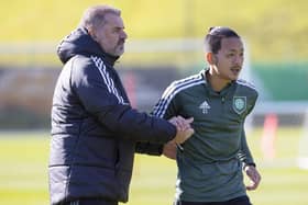 Celtic manager Ange Postecoglou has revealed Yosuke Ideguchi will be one of the player's given an "opportunity" in the injury absence of Callum McGregor. (Photo by Alan Harvey / SNS Group)