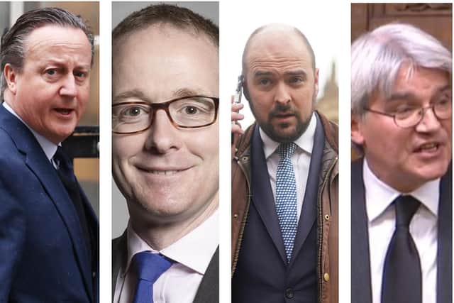 From left, Lord Cameron, John Lamont, Richard Holden and Andrew Mitchell