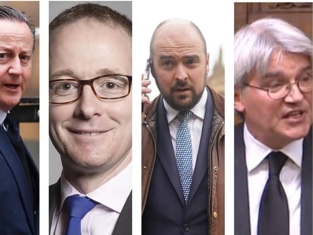 From left, Lord Cameron, John Lamont, Richard Holden and Andrew Mitchell